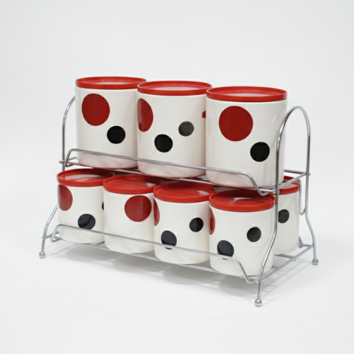 Set de Bocaux de Cuisine à Pois