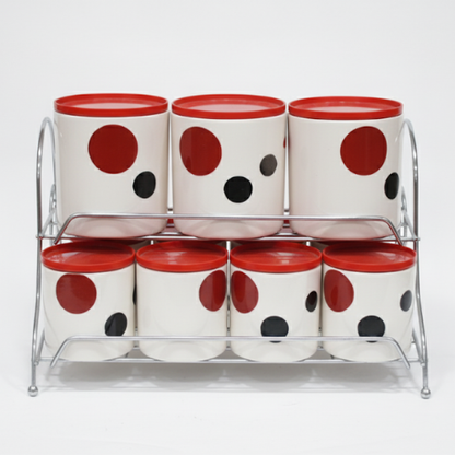 Set de Bocaux de Cuisine à Pois