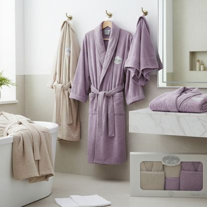 Ensemble de Peignoirs de Bain Miss Paris – 6 Pièces Familial