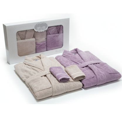 Ensemble de Peignoirs de Bain Miss Paris – 6 Pièces Familial