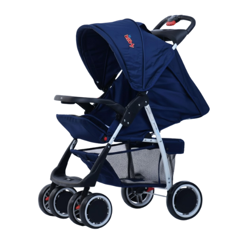 Poussette Bébé Pliante Confortable – Bleu Marine