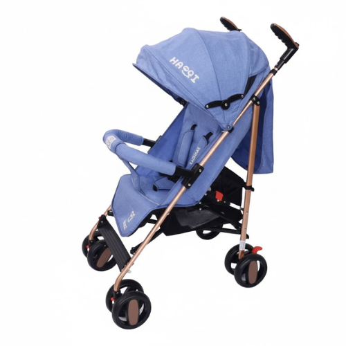 Poussette Bébé Pliante Confort – Modèle HAOQI Bleu
