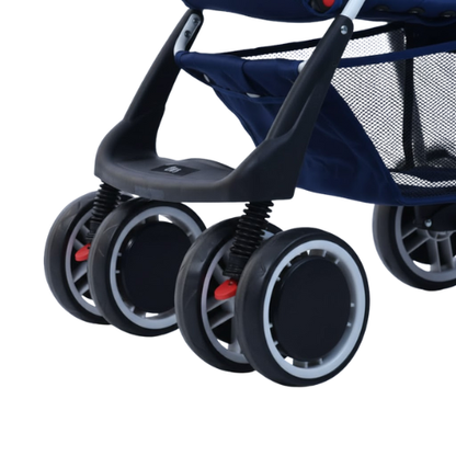 Poussette Bébé Pliante Confortable – Bleu Marine