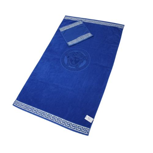 Serviette de Bain Versace Bleu Royal (2 pièces)